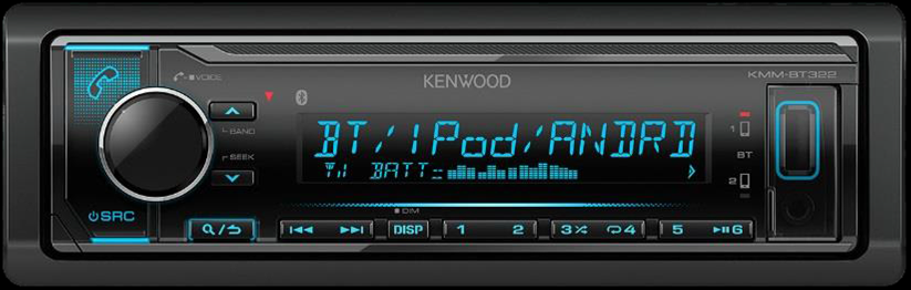 Authentic Kenwood Kmm-bt322 Bluetooth, Media Car Stereo(no Cd) 2day Shipping