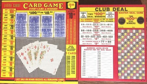 $1.00 Club Deal & Little Giant Card - Punch Card Game Board Play Raffle Gambling