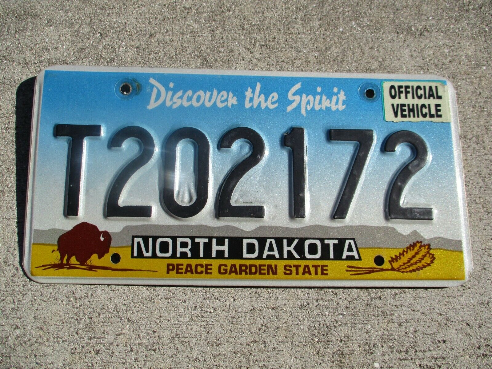 North Dakota  Peace Garden State License Plate  #  T202172