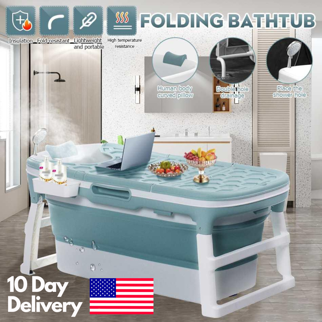 Large Folding Adult Bathtub 11.17m/1.38m Portable Swimming Shower Bathtub New Us